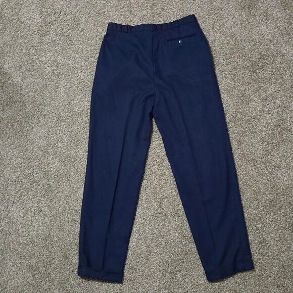 Vintage Navy Dress Slacks by J. Riggins Size 31 Long - Picture 2 of 7
